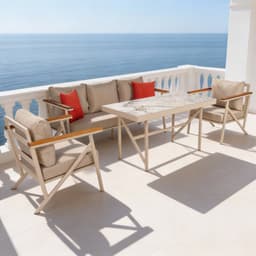 Moskova Üçlü Oturma Grubu - Safranbolu bahçe mobilyası küçük resim 1