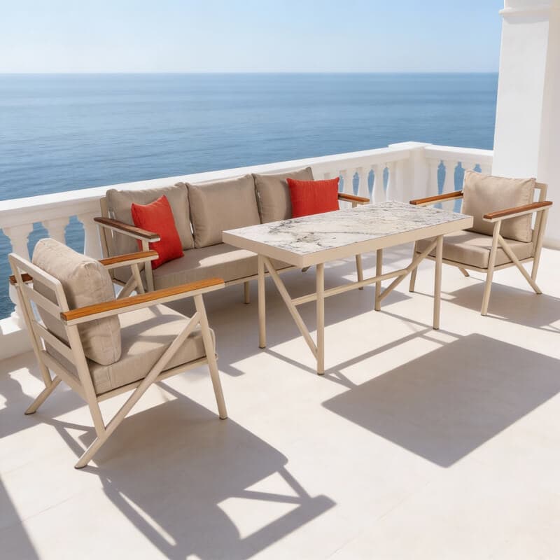 Moskova Üçlü Oturma Grubu - Safranbolu Bahçe Mobilyası