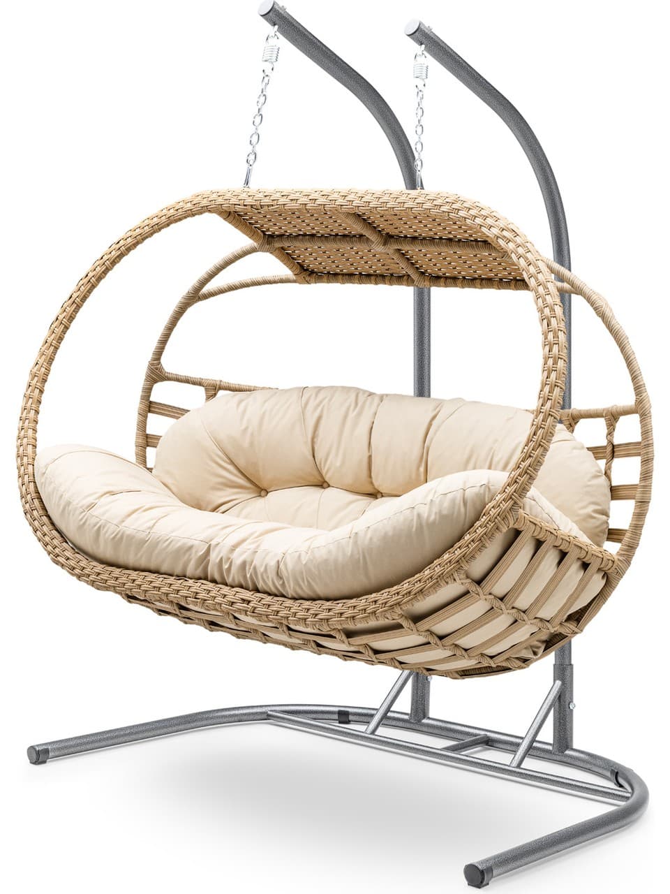 Bergama Çiftli Rattan Salıncak - Safranbolu Bahçe Mobilyası