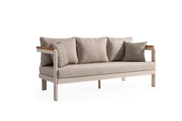 Madrid Üçlü Krem Oturma Grubu - Safranbolu bahçe mobilyası küçük resim 2