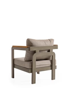 Madrid Üçlü Bej Oturma Grubu - Safranbolu bahçe mobilyası küçük resim 3