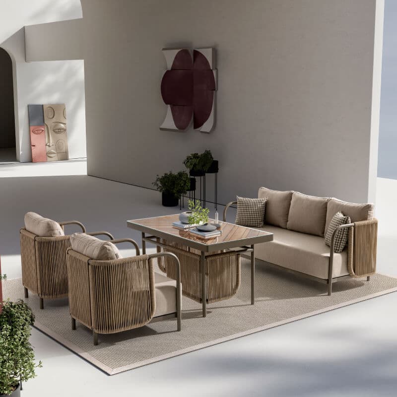 Roma Üçlü Oturma Grubu - Safranbolu Bahçe Mobilyası